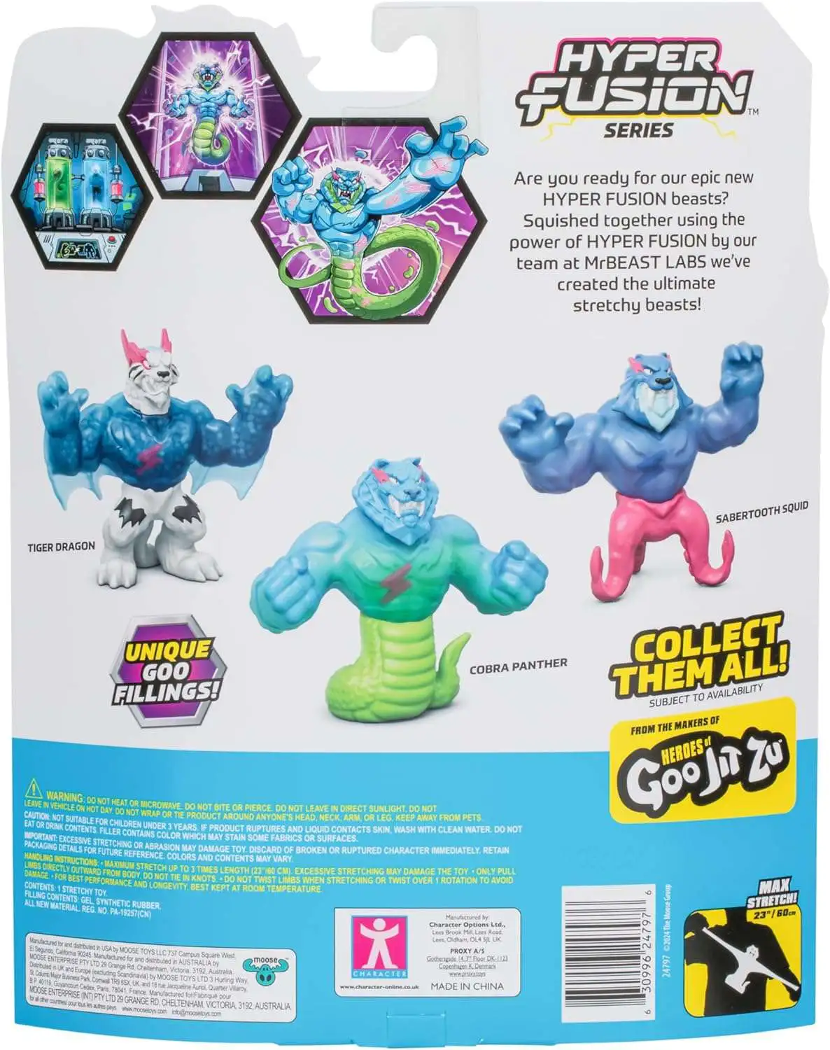 MrBeast Lab Stretchy Hero Hyper Fusion Cobra Panther 5.5 Figure