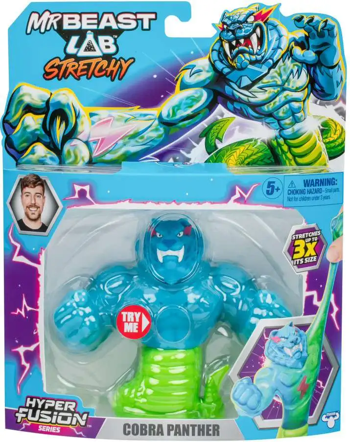 MrBeast Lab Stretchy Hero Hyper Fusion Cobra Panther 5.5 Figure