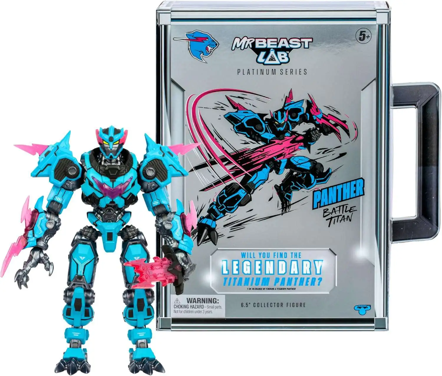 MrBeast Lab Platinum Series Panther Battle Titan 6.5 Figure