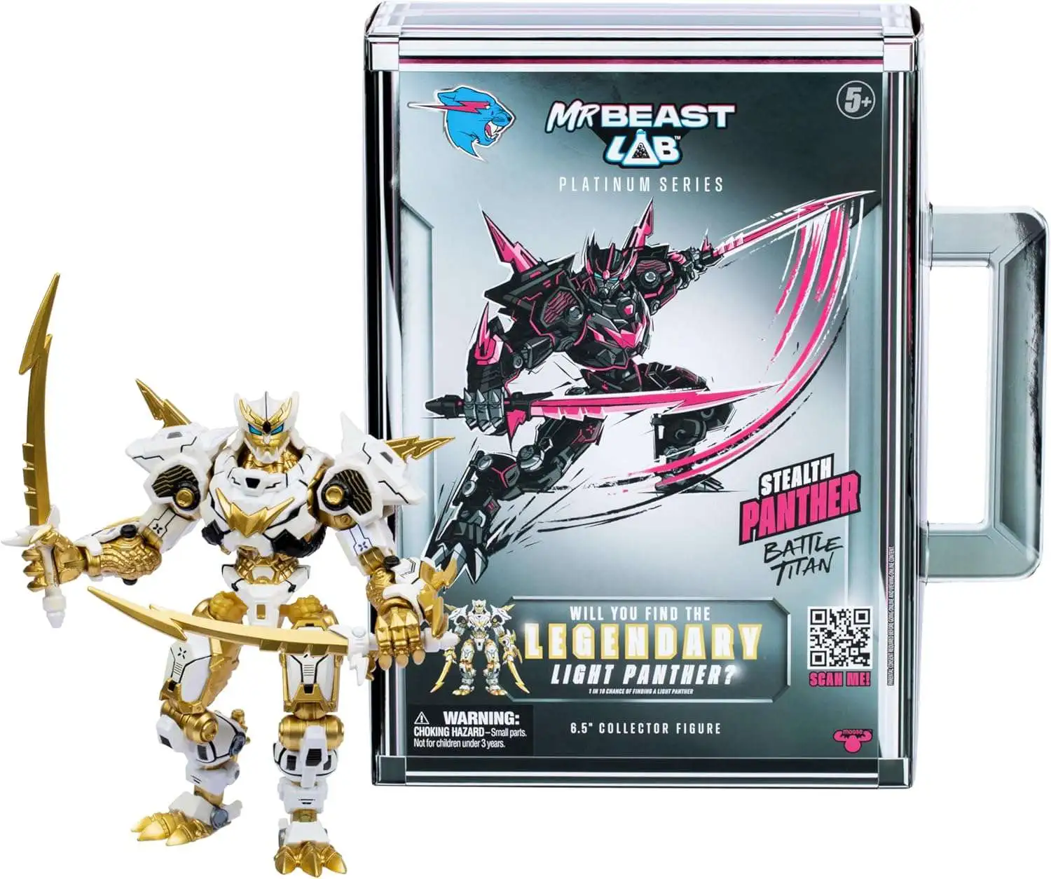MrBeast Lab Platinum Series Stealth Panther 6.5-Inch Figure
