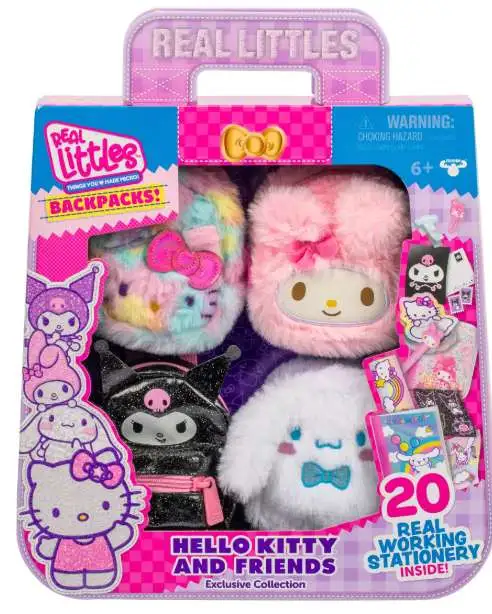 Hello Kitty & Friends Real Littles Backpacks! Cinnamoroll, Hello Kitty, Kuromi & My Melody Exclusive 4-Pack