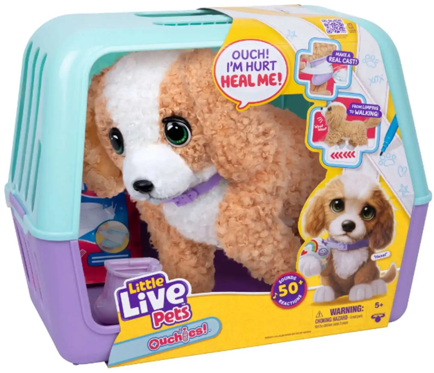 Little Live Pets Ouchies Hazel The Poodle Exclusive Electronic Pet [50+ Sounds & Reactions!]