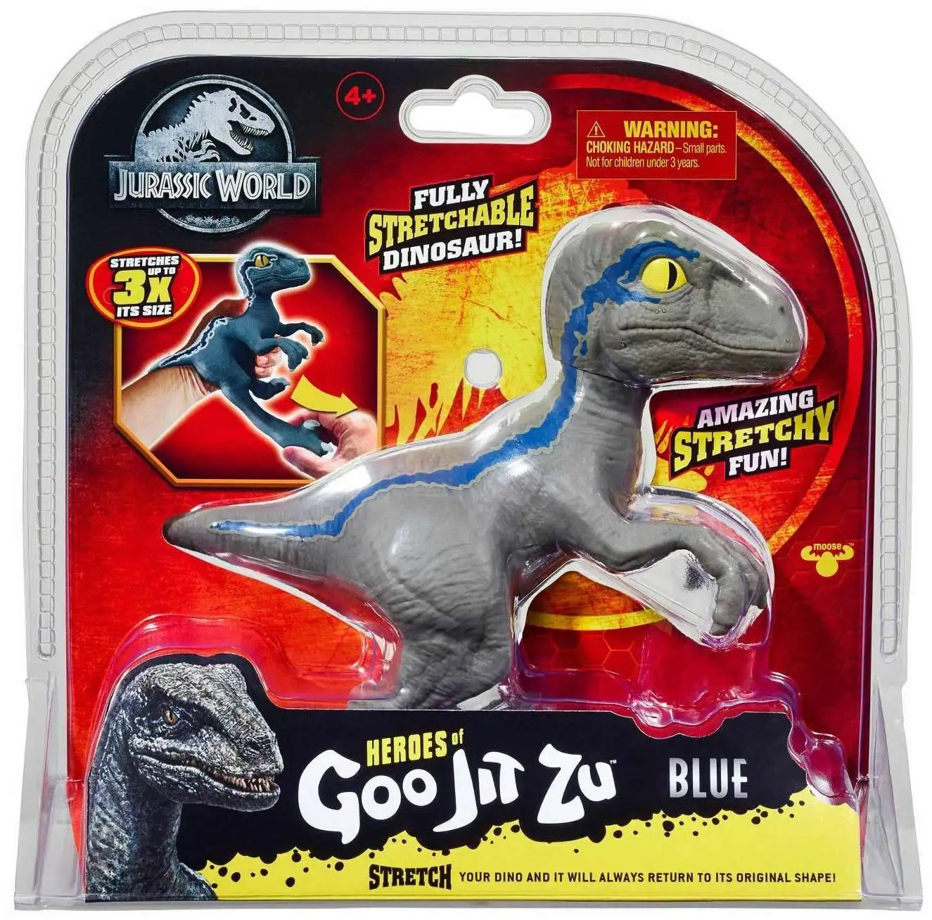 Blue Velociraptor Jurassic World Snap Squad Mini Toy Figure Raptor Dinosaur Rare 