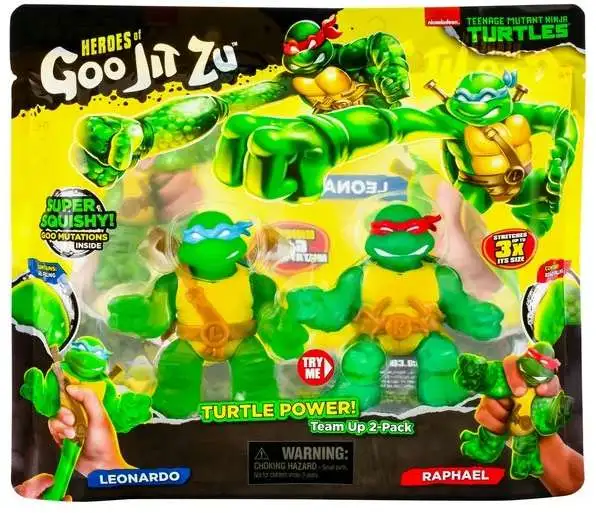 Heroes of Goo Jit Zu Teenage Mutant Ninja Turtles Leonardo & Raphael Action Figure 2-Pack