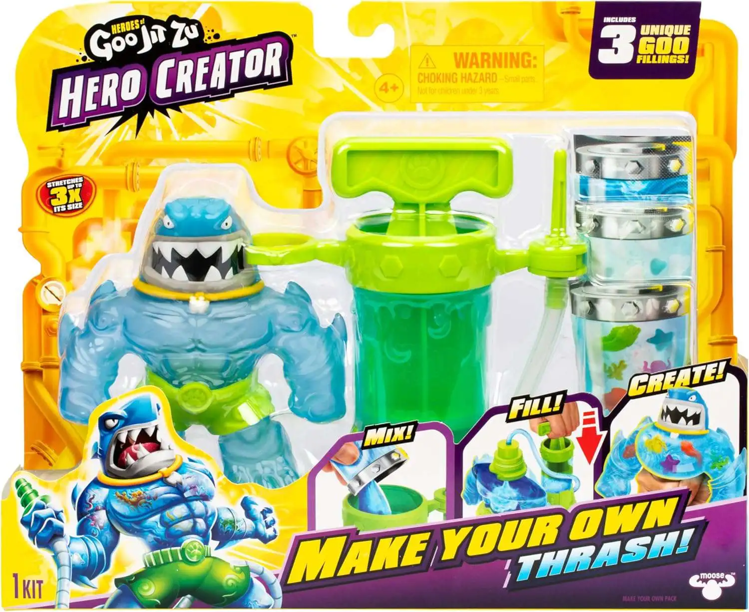 Heroes of Goo Jit Zu Hero Creator Thrash Figure Set [Damaged Package]