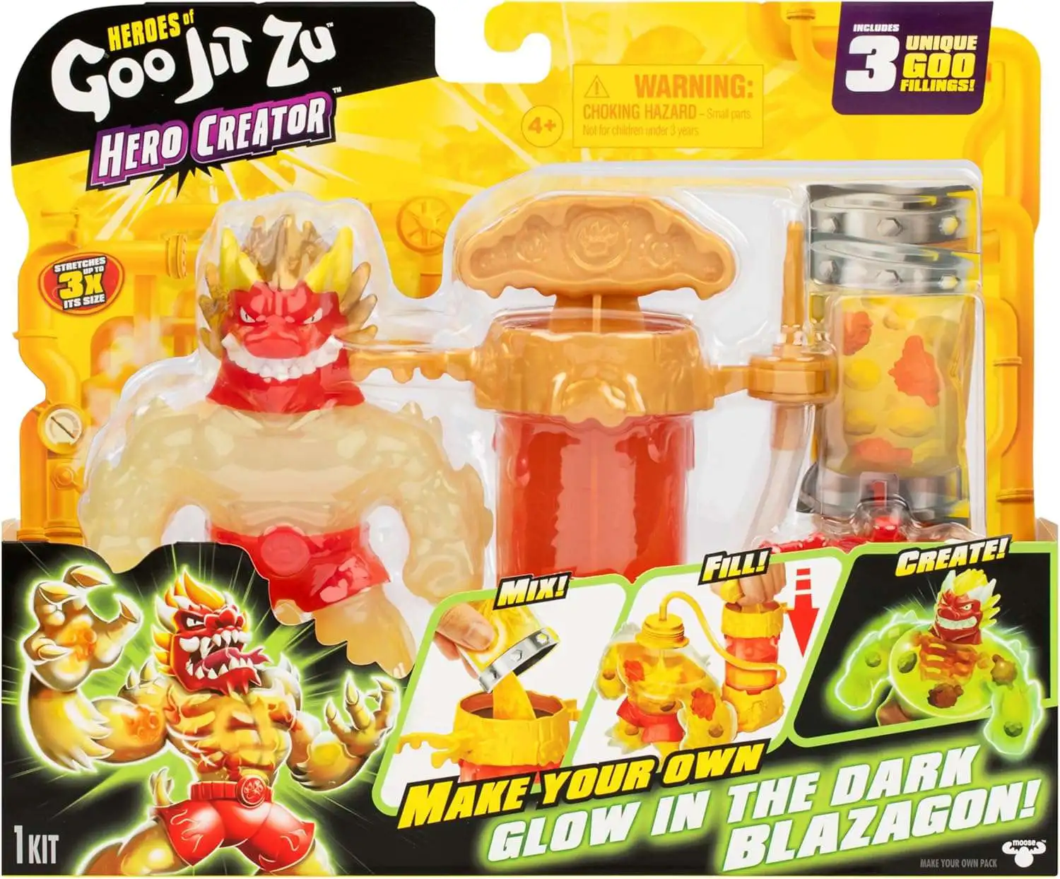 Heroes of Goo Jit Zu Hero Creator Blazagon Figure Set [Glow-in-the-Dark]