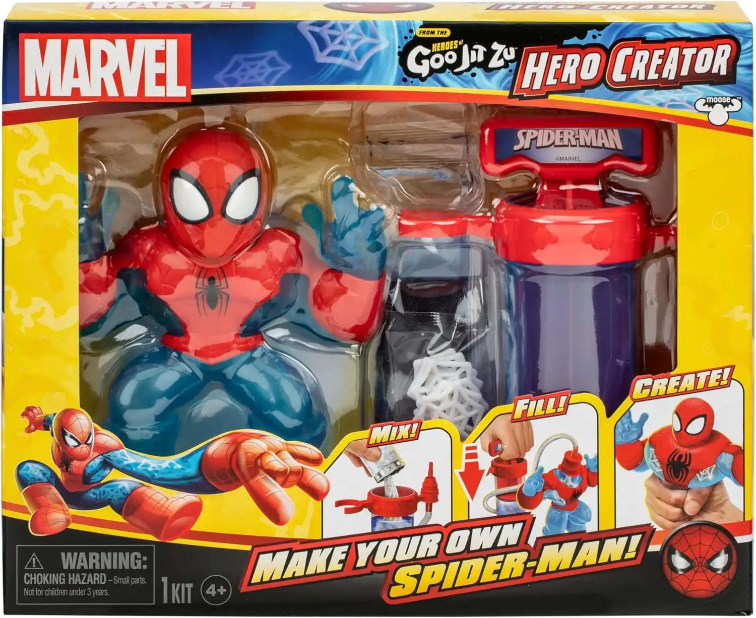Heroes of Goo Jit Zu Marvel Hero Creator Spider-Man Figure Set