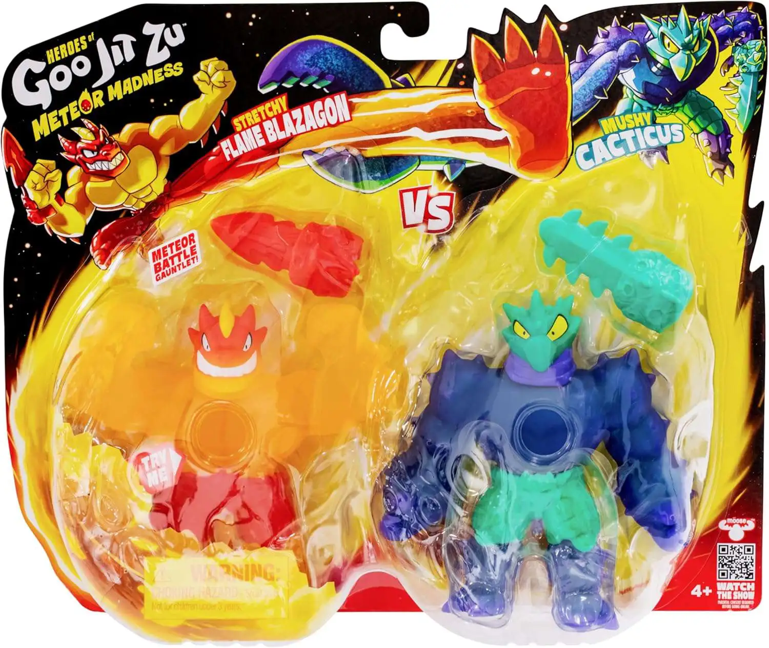 Heroes of Goo Jit Zu Meteor Madness Stretchy Flame Blazagon vs