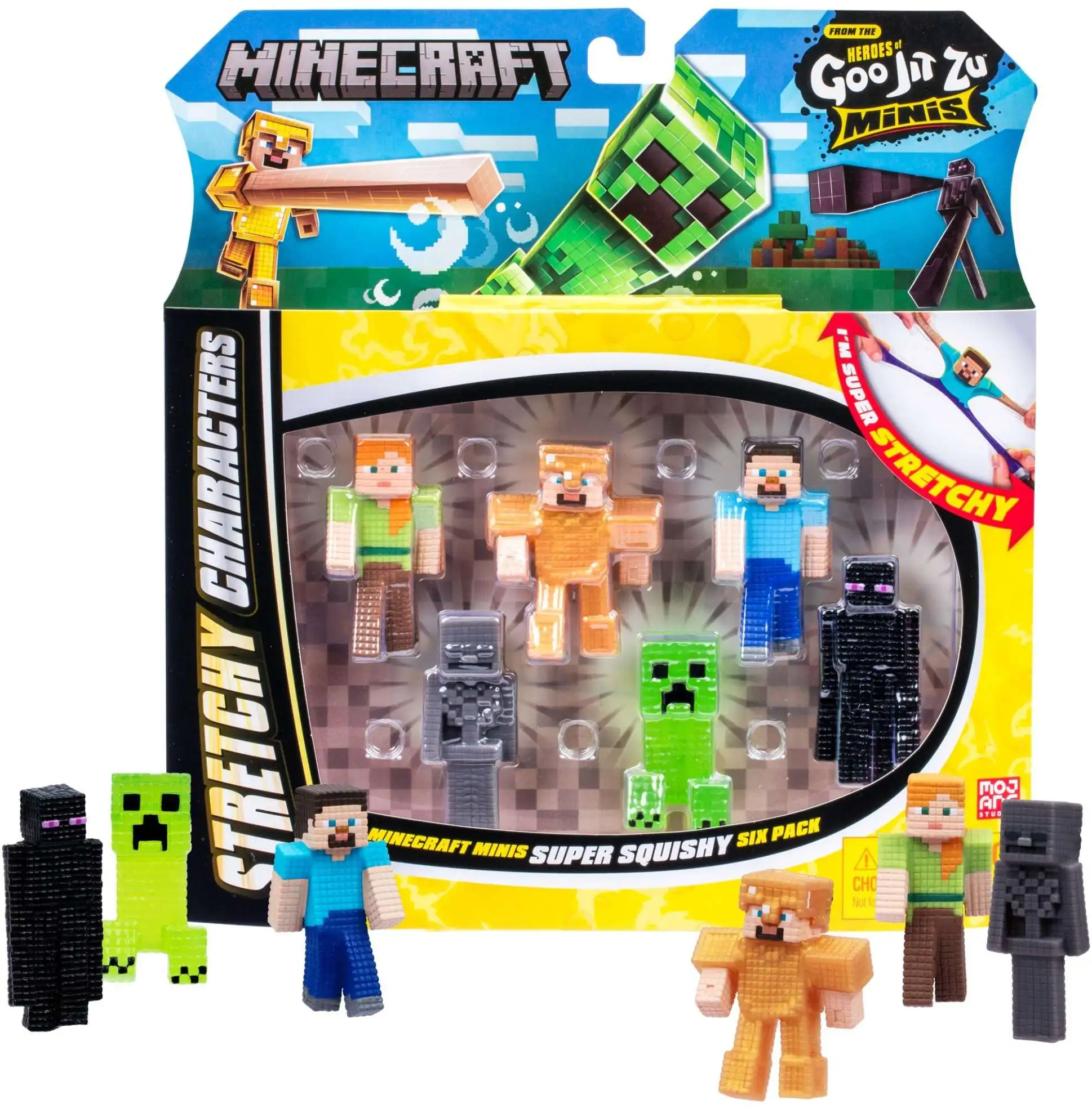 Heroes of Goo Jit Zu Minecraft Steve, Gold Armor Steve, Alex