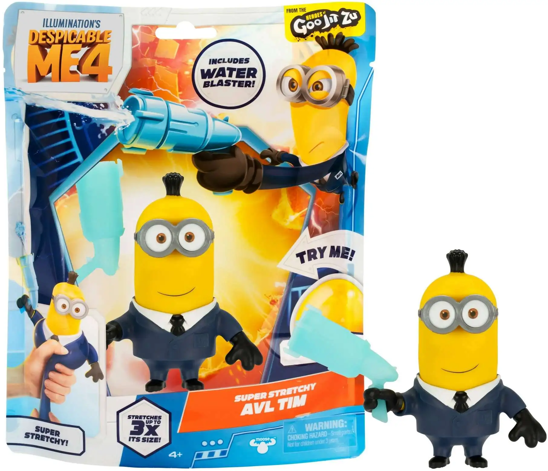 Despicable Me 4 Heroes Goo Jit Zu AVL Tim Action Figure