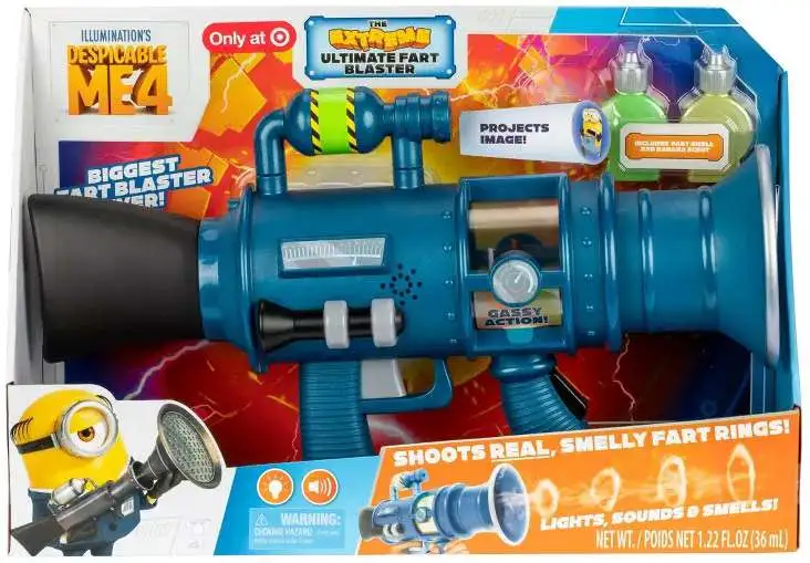Despicable Me 4 The Extreme Ultimate Fart Blaster Exclusive Toy [Shoots Real SMELLY Fart Rings!, Damaged Package]