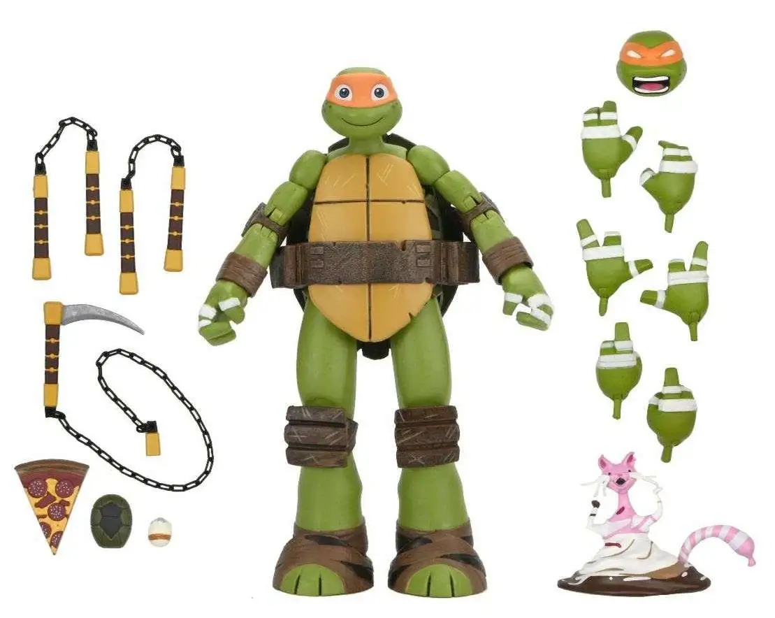 NECA Teenage Mutant Ninja Turtles 2012 Cartoon Michelangelo Action Figure [Ultimate Version]