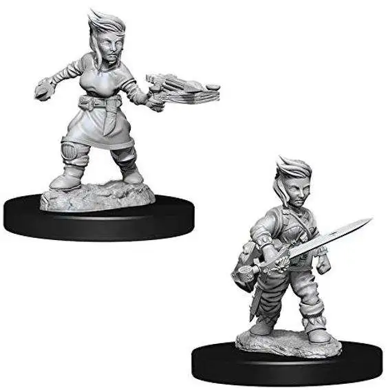 Pathfinder Deep Cuts Female Halfling Rogue Minature [Primed]