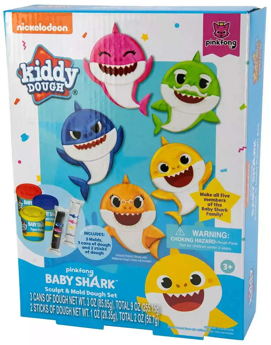 Baby Shark Kiddy Dough Sculpt Mold Dough Activity Set Creative Kids ...