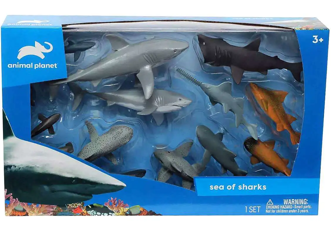 Animal Planet Sea of Sharks Exclusive 14-Piece Figure Play Set Discovery -  ToyWiz