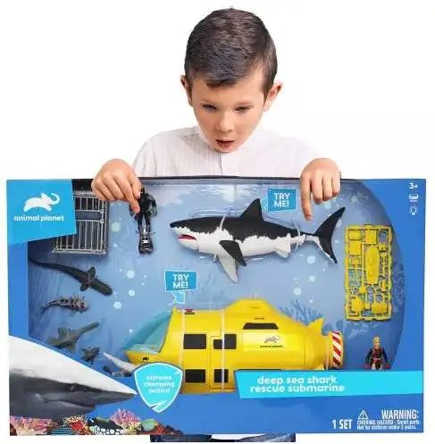 Animal Planet Deep Sea Shark Rescue Submarine Playset Discovery - ToyWiz