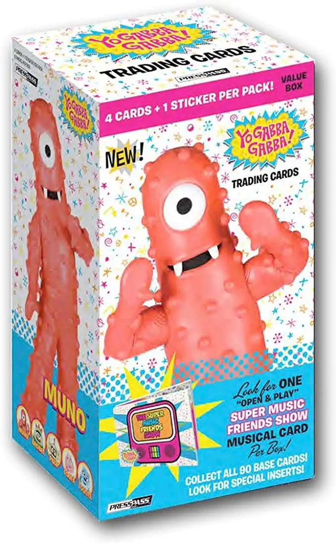 Yo Gabba Gabba Yo Gabba Gabba Trading Card Value Box 4 Packs 1 Music Card Press Pass Toywiz