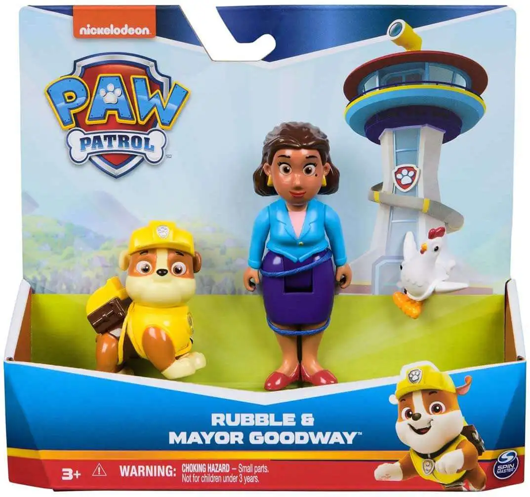 Paw Patrol Rubble & Mayor Goodway Figure Set