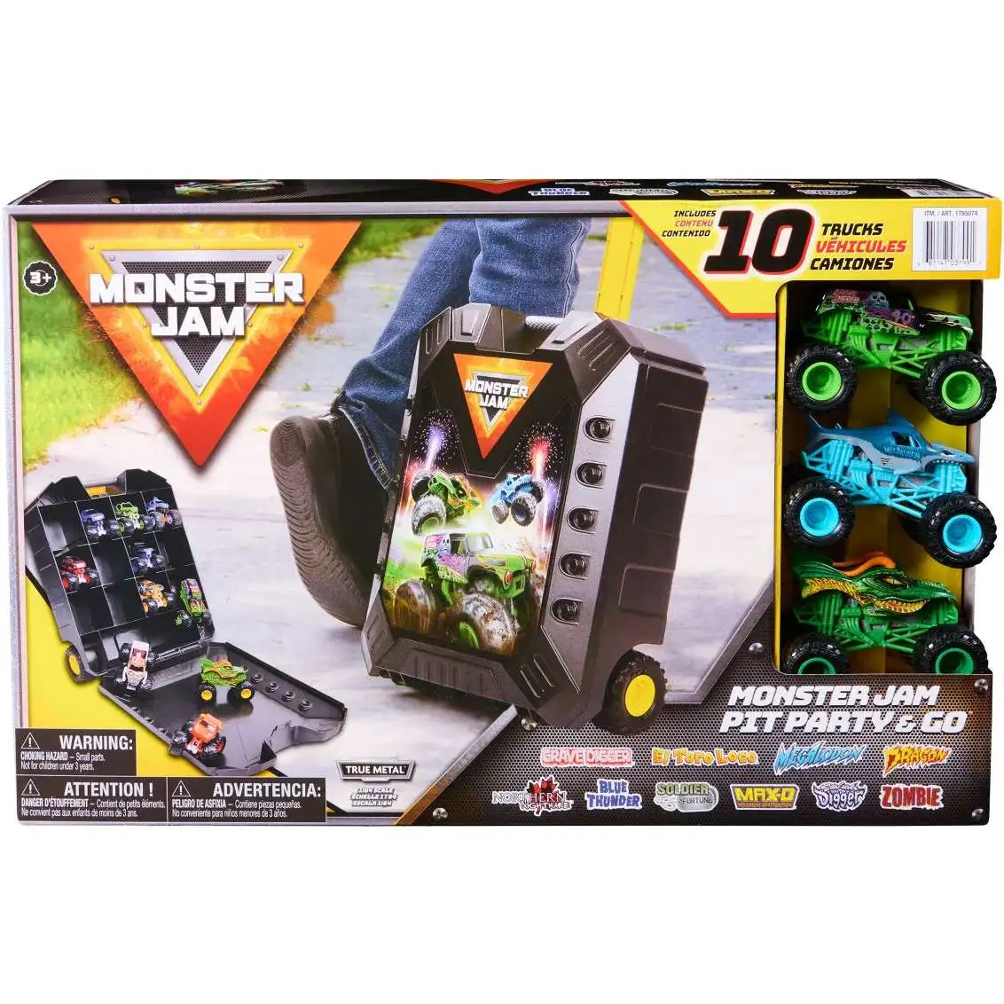 Monster Jam Pit Party Go Exclusive 164 Carry Case Spin Master ToyWiz