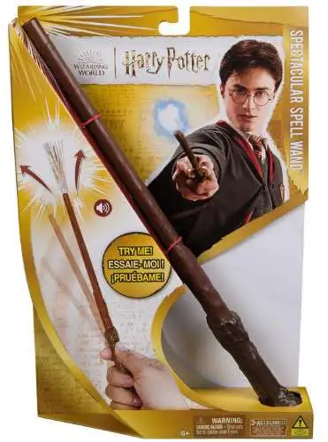 Harry Potter Wizarding World Spectacular Spell Magic Wand 11-Inch Roleplay Toy