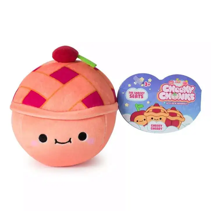Cheeky Chonks Snacky Seats Cheeky Cherry 4.5-Inch Reversible Plush