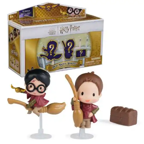 Harry Potter Wizarding World Micro Magical Moments Quidditch Series 1 1.5-Inch Mystery Figure 2-Pack [2 RANDOM Figurines with Accessory]