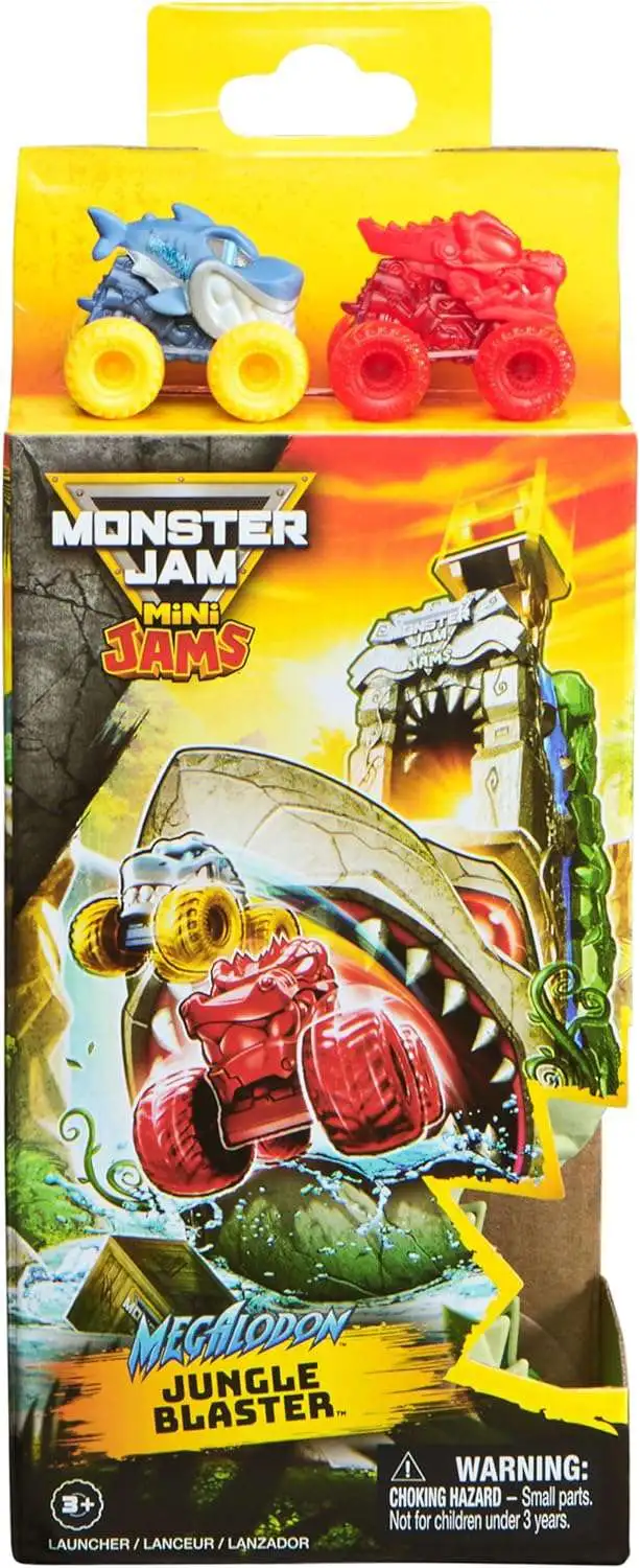 Monster Jam Mini Jams Megalodon Jungle Blaster Playset Spin Master