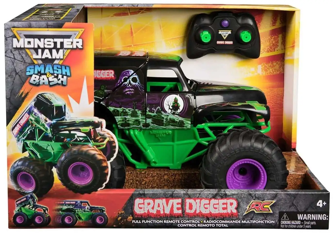 Monster Jam Smash & Bash Grave Digger R/C Vehicle