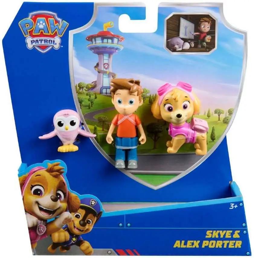 Paw Patrol Skye & Alex Porter Figure 3-Pack [with Little Hootie]