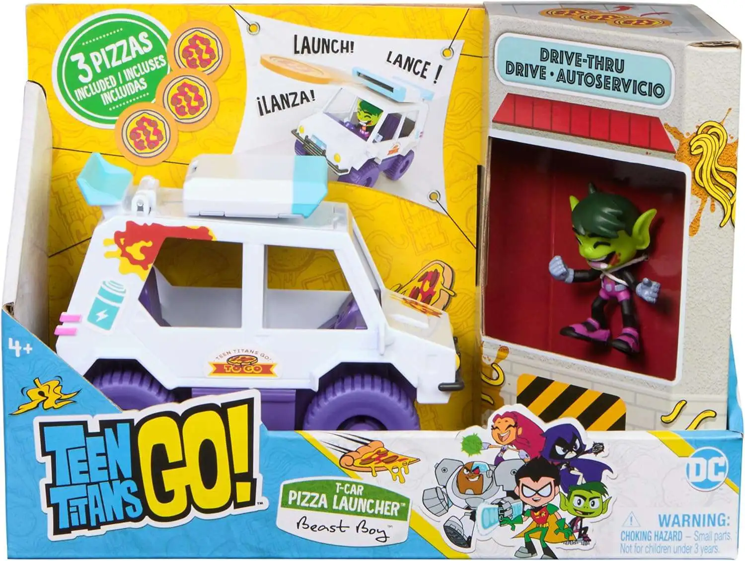 Teen Titans Go! DC T-Car Pizza Launcher Vehicle & Figure [with Beast Boy]