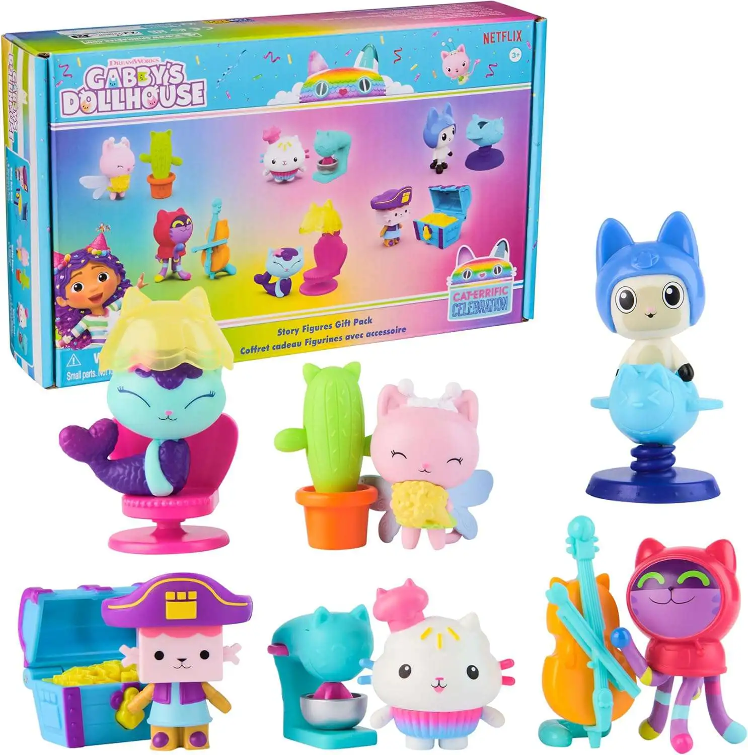 Gabby's Dollhouse Cat-Errific Celebration Story Figures 2-Inch Gift Pack