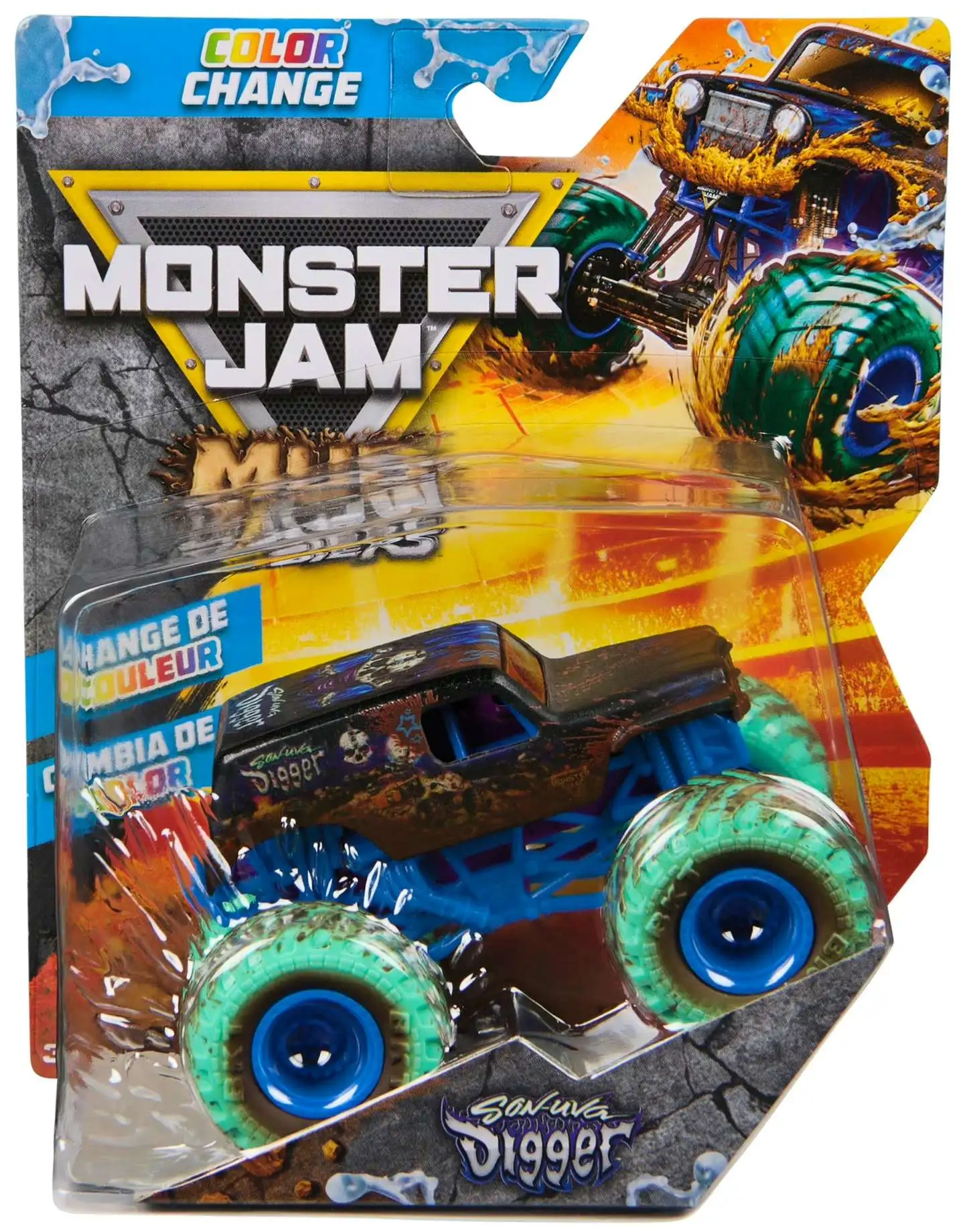 Monster Jam Color Change Mud Blasters Series 2 Son-Uva Digger Diecast Car