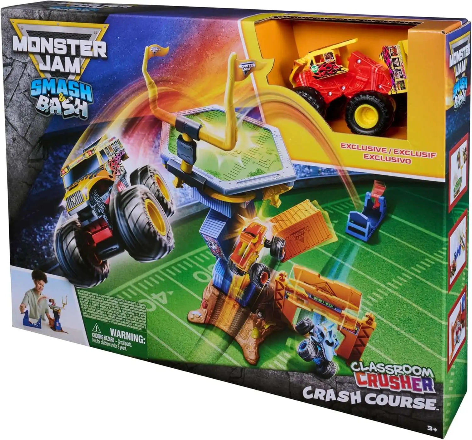 Monster Jam Smash & Bash Classroom Crusher Crash Course Playset