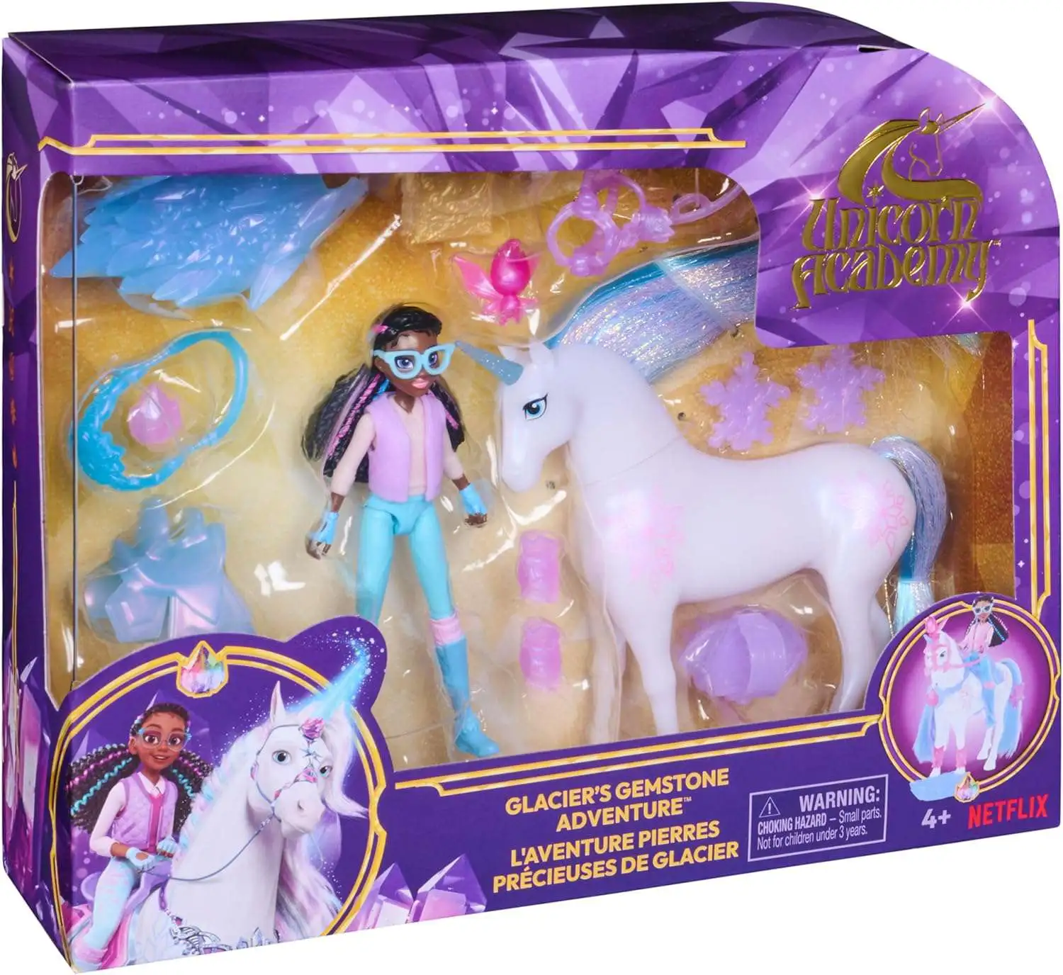 Unicorn Academy The Power of Friendship Glacier's Gemstone Adventure 5-Inch Figure