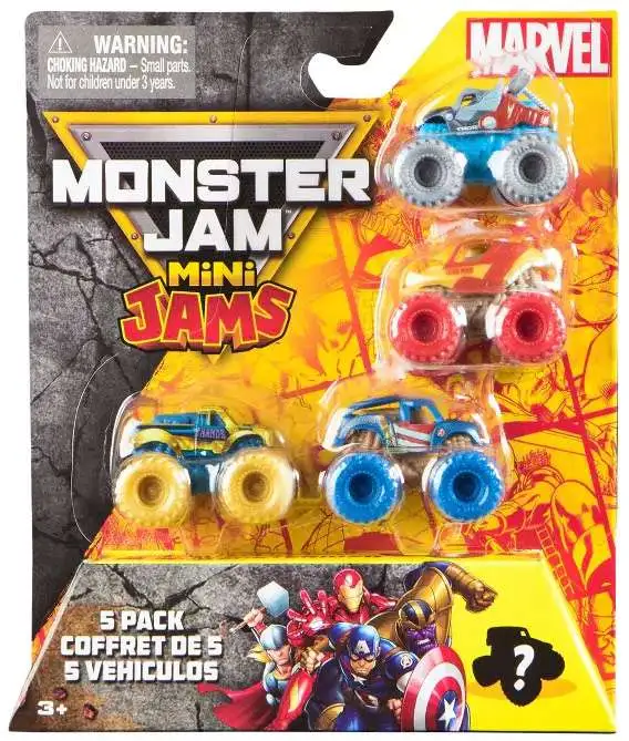 Monster Jam Marvel Mini Jams Iron Man, Thor, Captain America