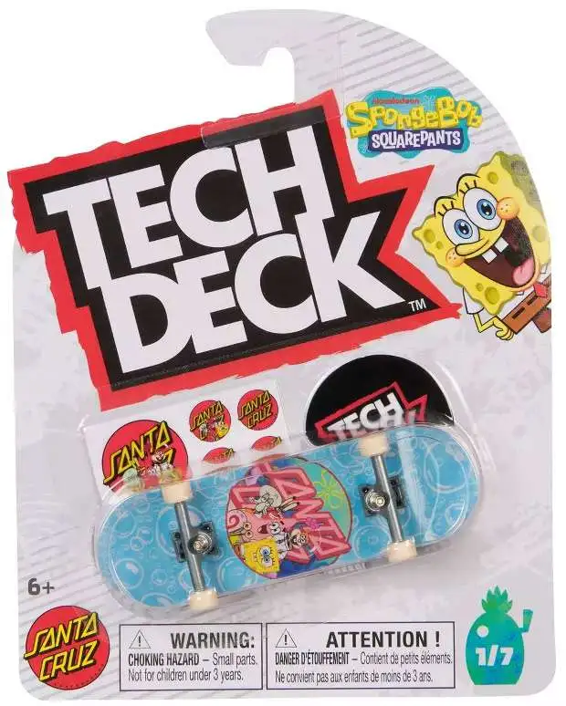 Tech Deck Spongebob Squarepants Mini Skateboard [Santa Cruz]