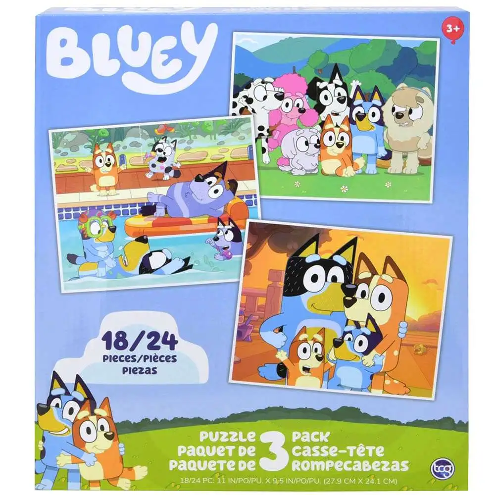 Bluey Puzzle 3-Pack [18/24 Pieces, Damaged Package]