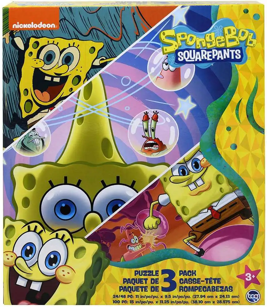 Spongebob Squarepants Puzzle 3-Pack [Damaged Package]