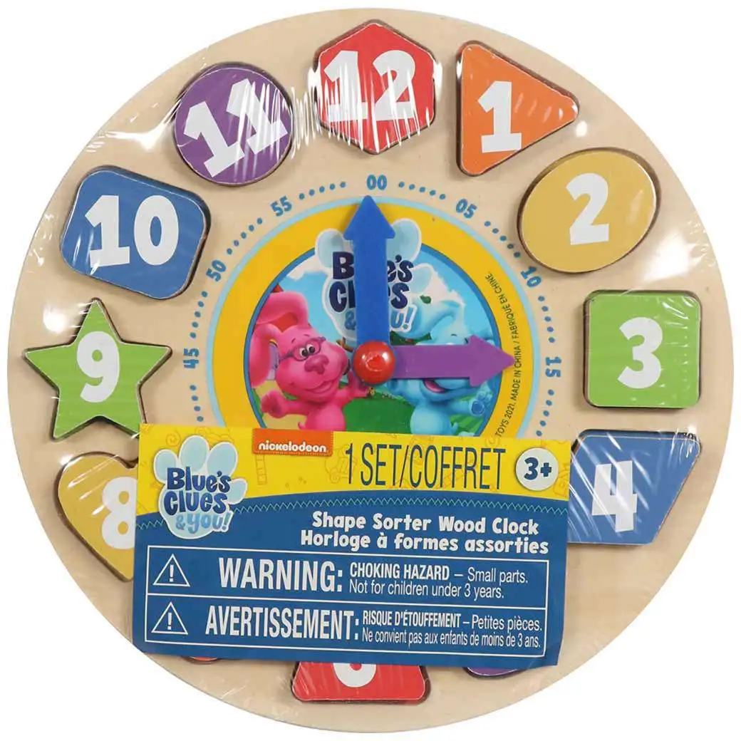 Blue's Clues & You! Wood Clock Shape Sorter