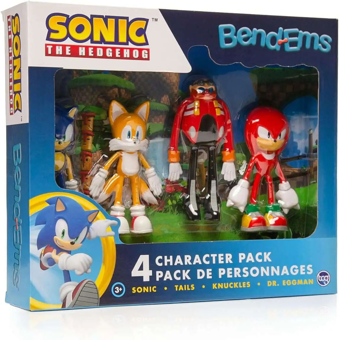 Sonic The Hedgehog Flexfigs Dr. Eggman, Tails, Sonic & Knuckles 5-Inch Bendable Figure 4-Pack (Pre-Order ships January)