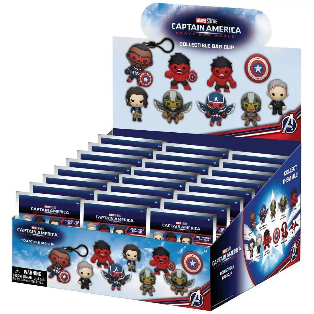 Marvel 3D Figural Foam Bag Clip Captain America Brave New World