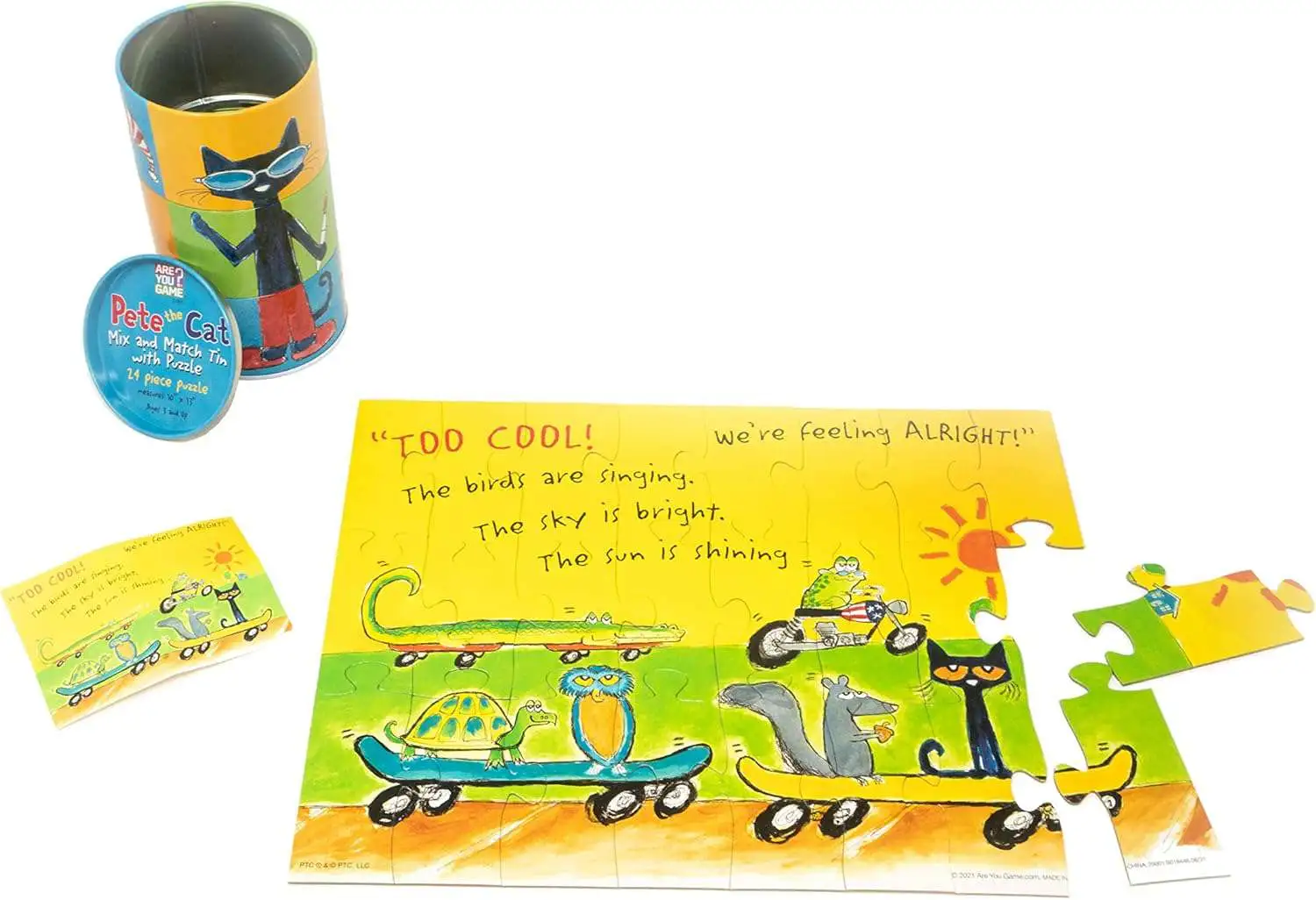 Pete the Cat and the New Guy Mix & Match Tin with Puzzle