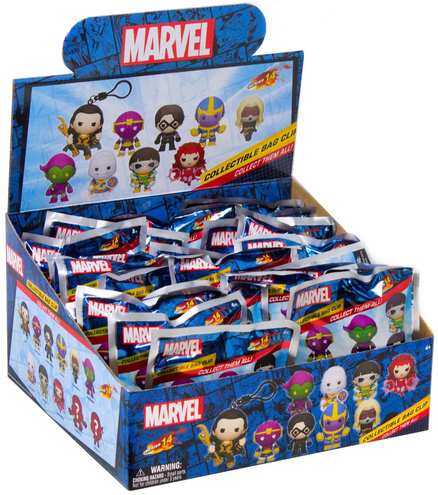 3D Figural Keyring Marvel Villains Series 1 Mystery Box [24 Packs]