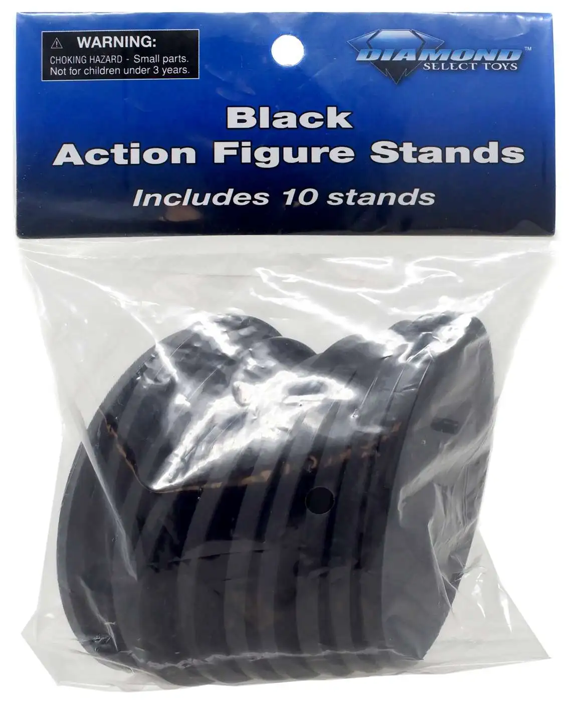Diamond Select Toys Black Action Figure Stands [10 Count]
