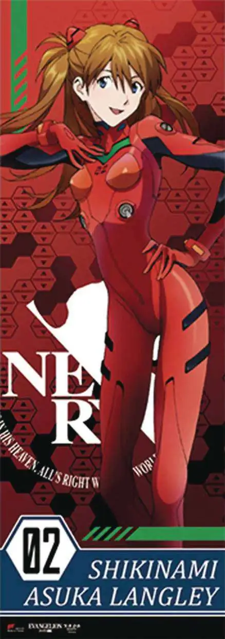 Neon Genesis Evangelion Asuka Langley Soryu 67-Inch Life-Size Wall Scroll [Plugsuit]