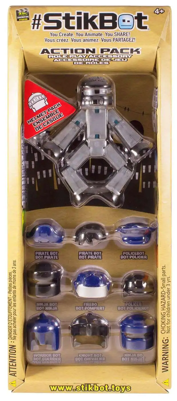 Stikbot Action Pack Series 1 Helmet Pack [Black]