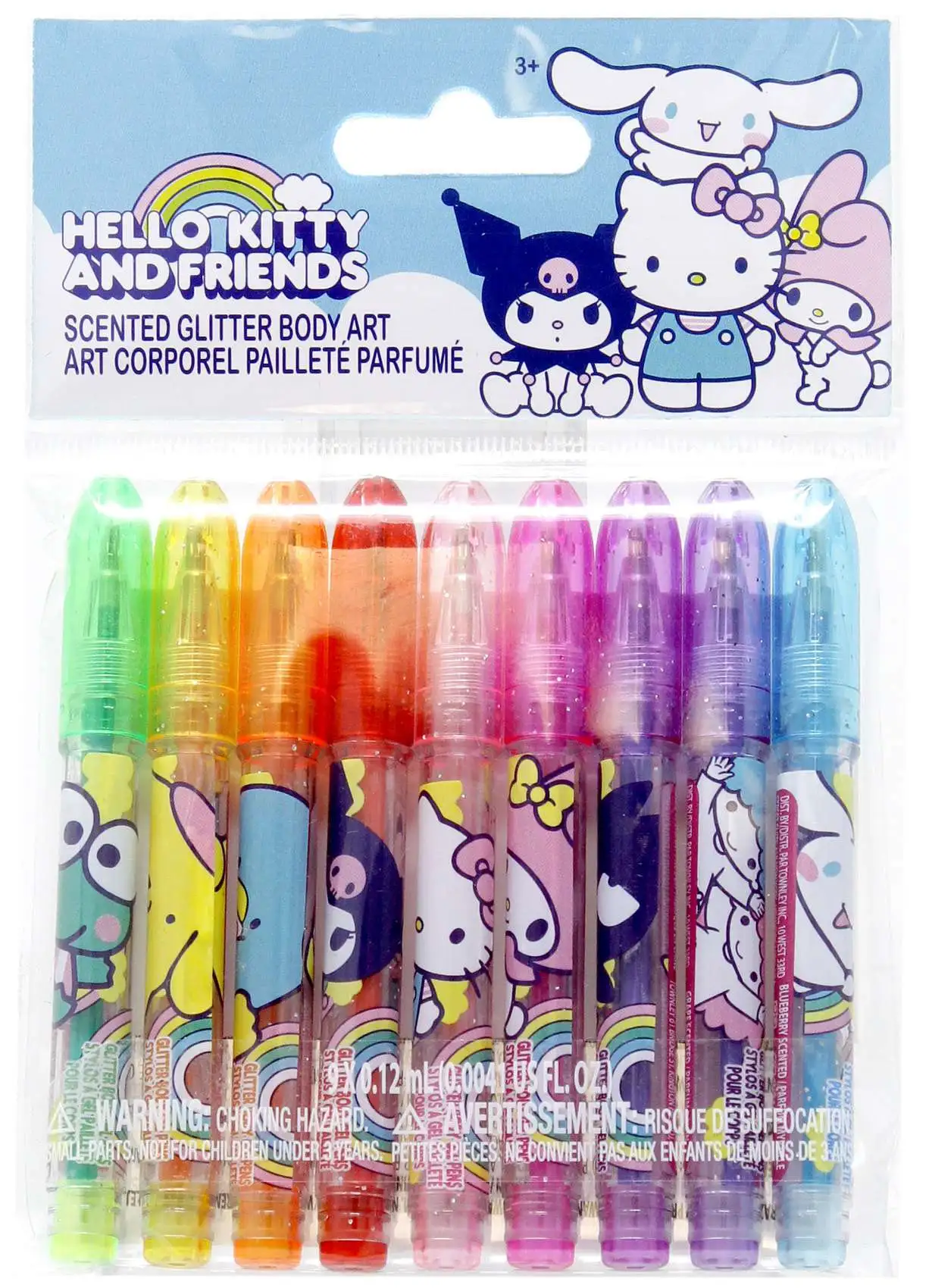 Sanrio Hello Kitty & Friends Glitter Body Gel Pens