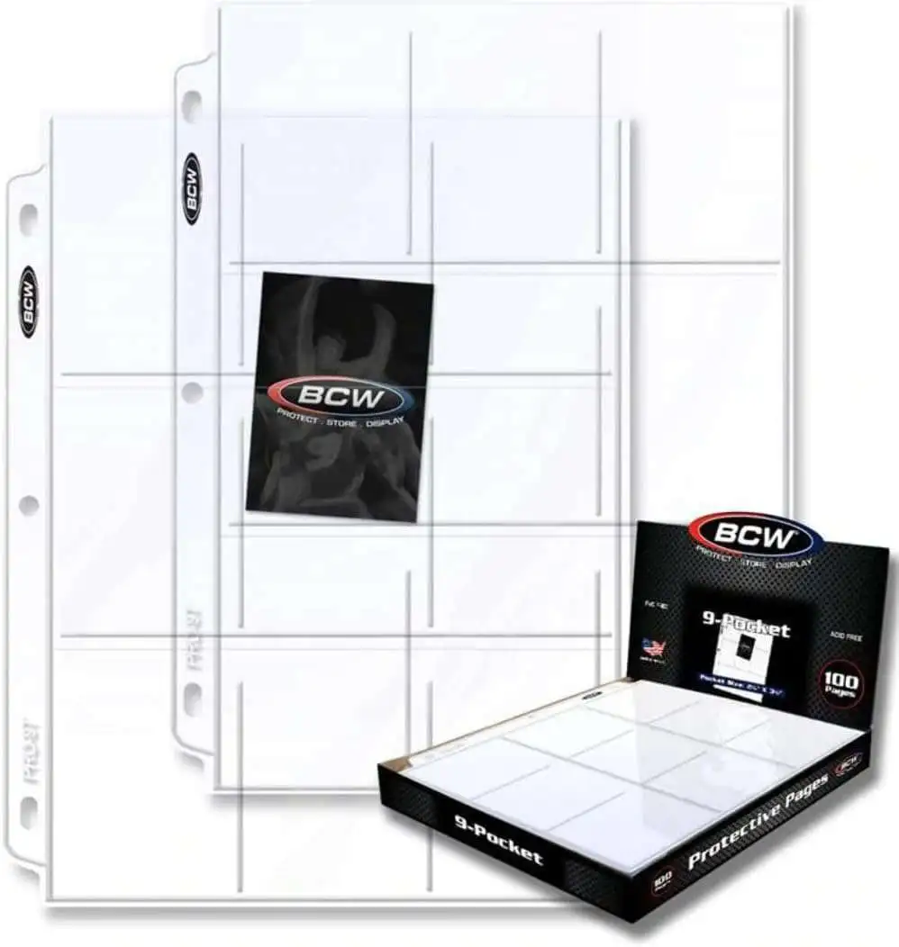 BCW Collectors Card Sheet 9-Pocket Page