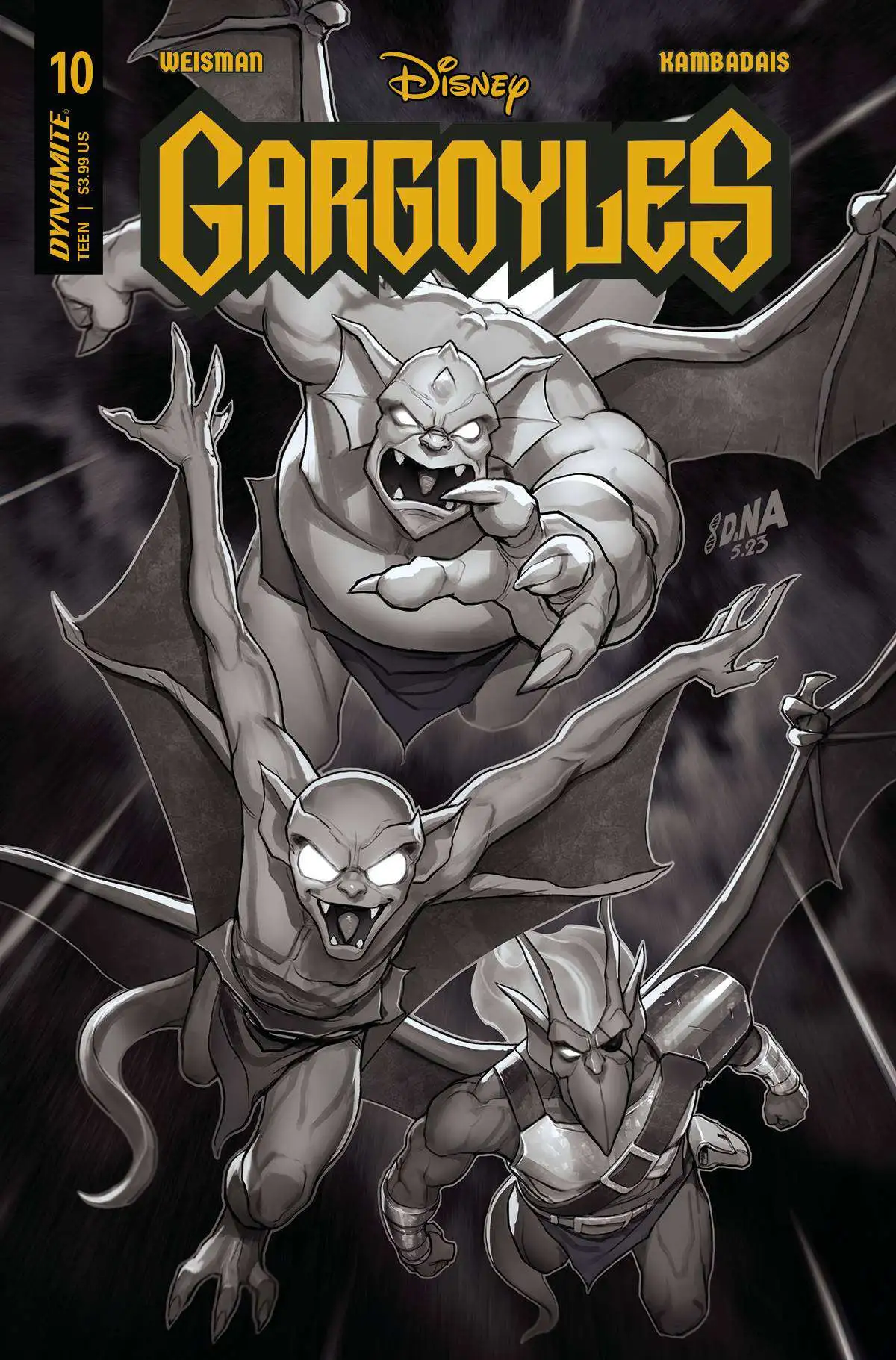 Dynamite Entertainment Gargoyles #10 Comic Book [Nakayama B&W Incentive]