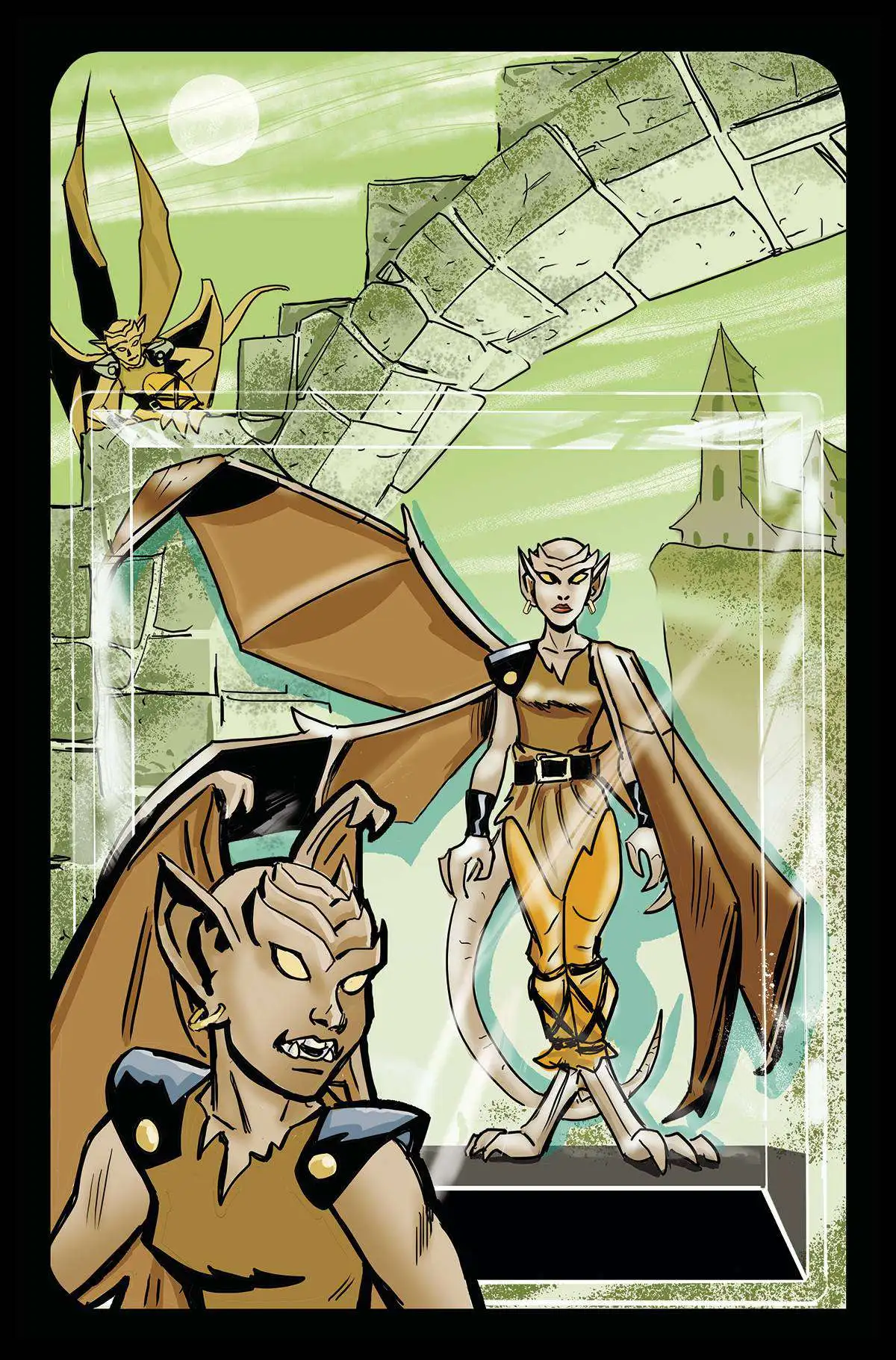 Dynamite Entertainment Gargoyles: Dark Ages #4 Comic Book [1:10 Action Figure Virgin Incentive]